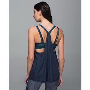 Lululemon The Oneness Tank Heathered Inkwell Teeny Dot Alberta Lake Size 6